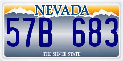 NV license plate 57B683