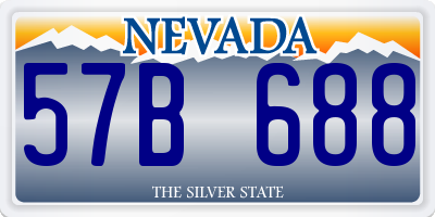 NV license plate 57B688