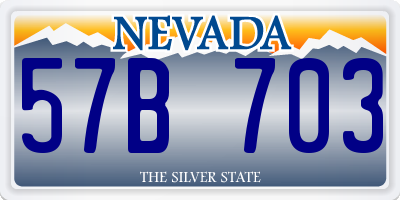 NV license plate 57B703