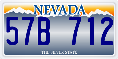 NV license plate 57B712