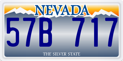 NV license plate 57B717