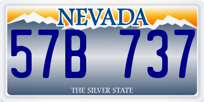 NV license plate 57B737