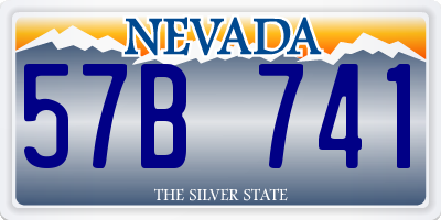 NV license plate 57B741