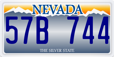 NV license plate 57B744