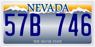 NV license plate 57B746