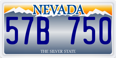 NV license plate 57B750