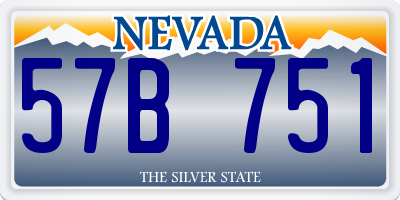 NV license plate 57B751