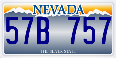 NV license plate 57B757