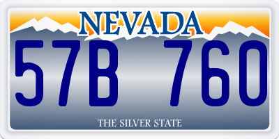 NV license plate 57B760