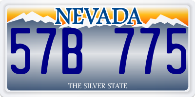 NV license plate 57B775