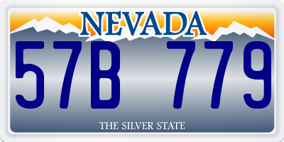 NV license plate 57B779