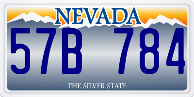 NV license plate 57B784