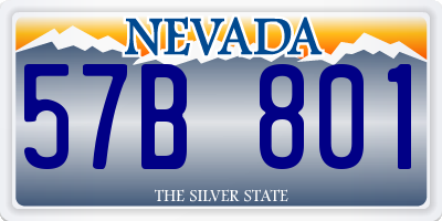 NV license plate 57B801
