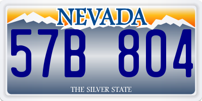 NV license plate 57B804