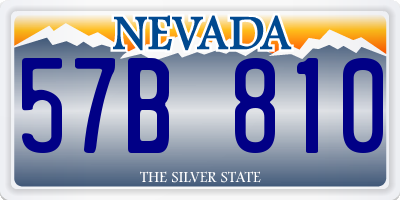 NV license plate 57B810