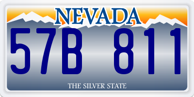 NV license plate 57B811