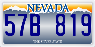 NV license plate 57B819