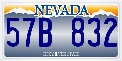NV license plate 57B832