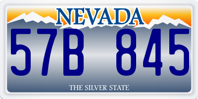 NV license plate 57B845