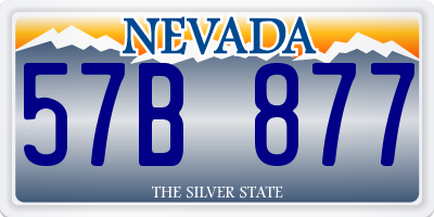 NV license plate 57B877