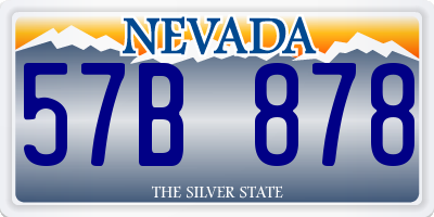NV license plate 57B878