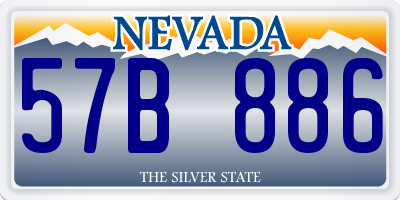 NV license plate 57B886