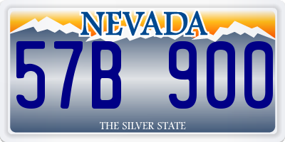NV license plate 57B900