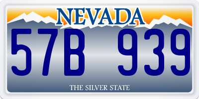 NV license plate 57B939
