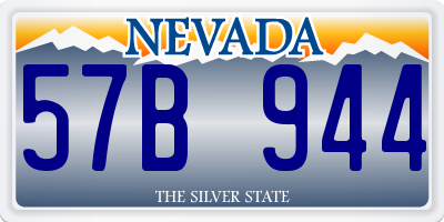 NV license plate 57B944
