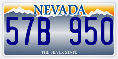 NV license plate 57B950