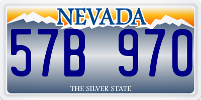 NV license plate 57B970