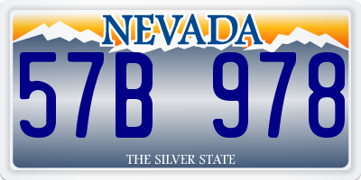 NV license plate 57B978