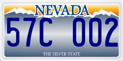 NV license plate 57C002