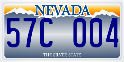 NV license plate 57C004