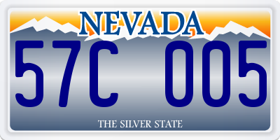 NV license plate 57C005