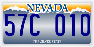 NV license plate 57C010