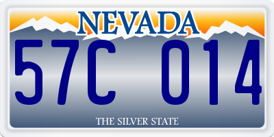 NV license plate 57C014