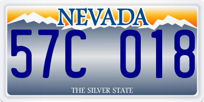 NV license plate 57C018
