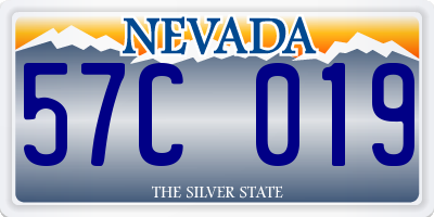 NV license plate 57C019