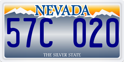 NV license plate 57C020