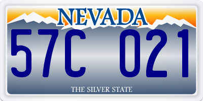 NV license plate 57C021