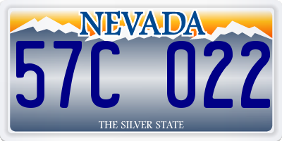 NV license plate 57C022