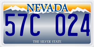 NV license plate 57C024
