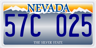 NV license plate 57C025