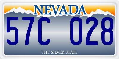 NV license plate 57C028