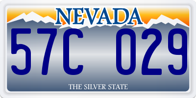 NV license plate 57C029