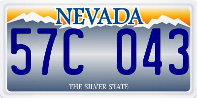 NV license plate 57C043