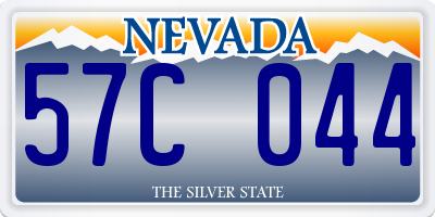 NV license plate 57C044