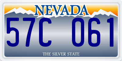 NV license plate 57C061