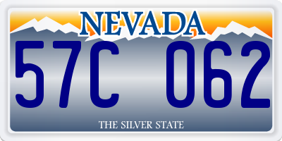 NV license plate 57C062